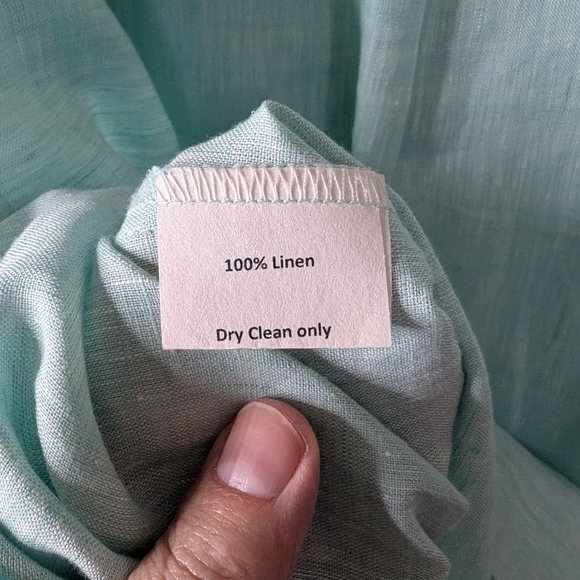 Sara Campbell Linen Green Tunic sz XL - Picture 6 of 7